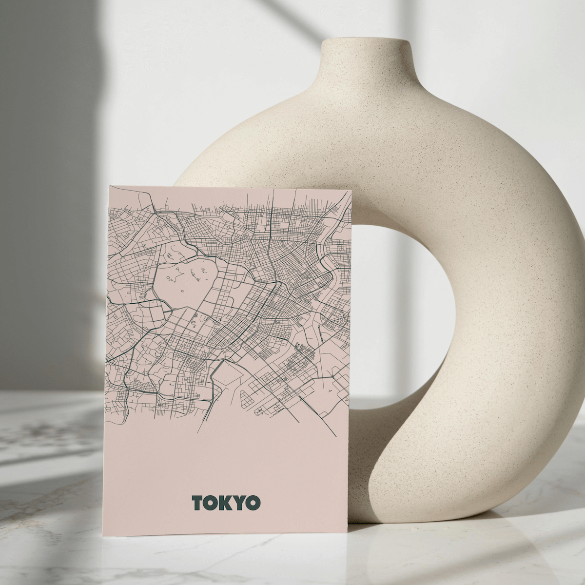 Poster Tokyo dans un espace contemporain